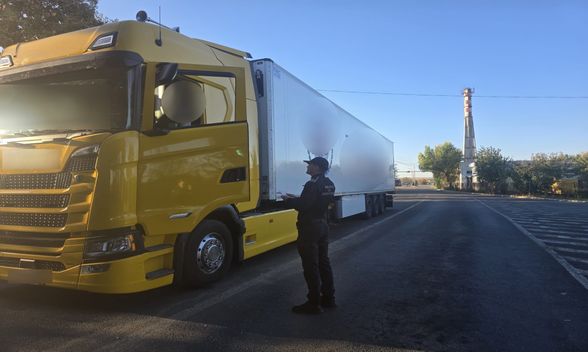 Freon transportat fără autorizație, descoperit într-un camion la Albița