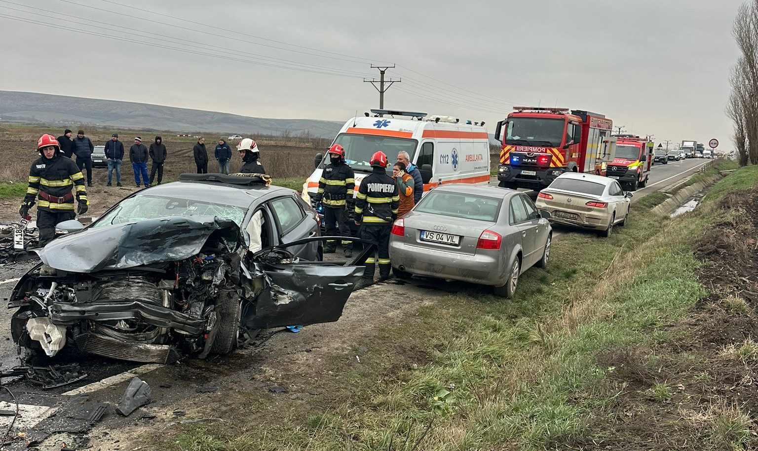 Accident grav la Sălcioara: un mort și două persoane rănite în urma unui impact în lanț
